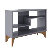 Modern accent display sideboard with 2 shelves in gray by Manhattan Comfort additional picture 6