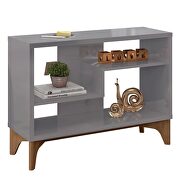 Modern accent display sideboard with 2 shelves in gray by Manhattan Comfort additional picture 8