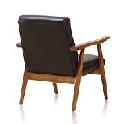 Black and amber faux leather accent chair by Manhattan Comfort additional picture 3