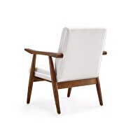 White and amber faux leather accent chair by Manhattan Comfort additional picture 2