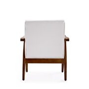 White and amber faux leather accent chair by Manhattan Comfort additional picture 3