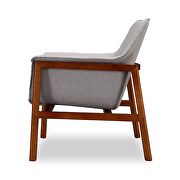Gray and walnut linen weave accent chair by Manhattan Comfort additional picture 4