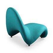 Teal wool blend accent chair additional photo 3 of 3