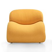 Yellow wool blend accent chair additional photo 5 of 4