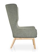 Graphite and natural twill accent chair additional photo 4 of 4