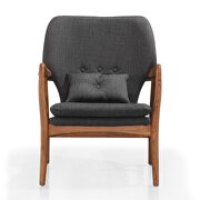 Charcoal and walnut linen weave accent chair by Manhattan Comfort additional picture 6