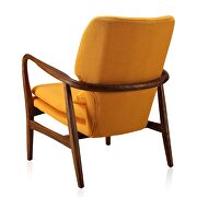 Yellow and walnut linen weave accent chair by Manhattan Comfort additional picture 4