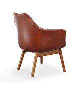 Brown and walnut faux leather accent chair by Manhattan Comfort additional picture 3