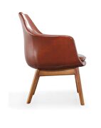 Brown and walnut faux leather accent chair by Manhattan Comfort additional picture 4