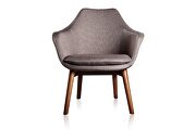 Gray and walnut twill accent chair by Manhattan Comfort additional picture 3