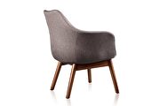 Gray and walnut twill accent chair by Manhattan Comfort additional picture 4