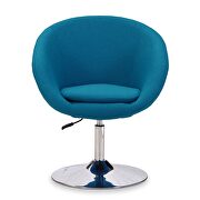 Blue and polished chrome wool blend adjustable height chair by Manhattan Comfort additional picture 5