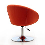 Orange and polished chrome wool blend adjustable height chair by Manhattan Comfort additional picture 3