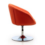 Orange and polished chrome wool blend adjustable height chair by Manhattan Comfort additional picture 4