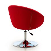 Red and polished chrome wool blend adjustable height chair additional photo 4 of 4