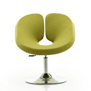 Green and polished chrome wool blend adjustable chair by Manhattan Comfort additional picture 4