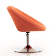 Orange and polished chrome wool blend adjustable chair by Manhattan Comfort additional picture 3