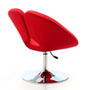 Red and polished chrome wool blend adjustable chair by Manhattan Comfort additional picture 3