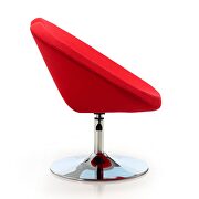 Red and polished chrome wool blend adjustable chair additional photo 4 of 4