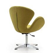 Green and polished chrome wool blend adjustable swivel chair by Manhattan Comfort additional picture 3