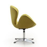 Green and polished chrome wool blend adjustable swivel chair additional photo 4 of 4