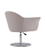 Barley and brushed metal woven swivel adjustable accent chair additional photo 4 of 5