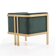 Forest green and polished brass velvet accent armchair by Manhattan Comfort additional picture 3