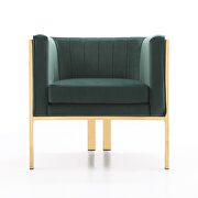 Forest green and polished brass velvet accent armchair by Manhattan Comfort additional picture 6