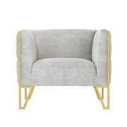 Gray and gold velvet accent chair by Manhattan Comfort additional picture 5