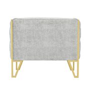 Gray and gold velvet accent chair by Manhattan Comfort additional picture 6
