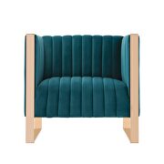 Teal and rose gold velvet accent chair by Manhattan Comfort additional picture 6
