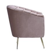 Blush and gold velvet accent chair by Manhattan Comfort additional picture 4