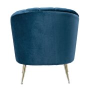 Blue and gold velvet accent chair by Manhattan Comfort additional picture 2