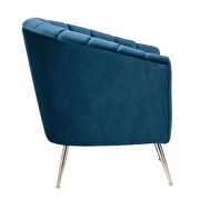 Blue and gold velvet accent chair by Manhattan Comfort additional picture 4