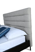 Mid century - modern queen bed in light gray additional photo 4 of 6