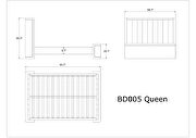 Clean geometric lines graphite queen bed additional photo 2 of 4