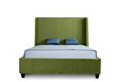 Luxurious pine green velvet queen bed by Manhattan Comfort additional picture 4