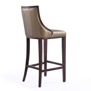 Bronze and walnut beech wood bar stool by Manhattan Comfort additional picture 4