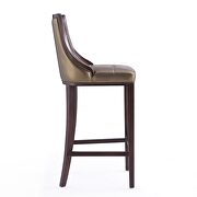 Bronze and walnut beech wood bar stool by Manhattan Comfort additional picture 5
