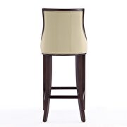 Cream and walnut beech wood bar stool by Manhattan Comfort additional picture 3