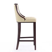 Cream and walnut beech wood bar stool by Manhattan Comfort additional picture 5