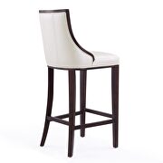 Pearl white and walnut beech wood bar stool additional photo 4 of 5