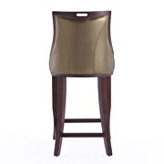 Bronze and walnut beech wood bar stool additional photo 3 of 5