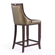 Bronze and walnut beech wood bar stool additional photo 4 of 5