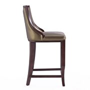 Bronze and walnut beech wood bar stool additional photo 5 of 5
