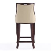 Cream and walnut beech wood bar stool by Manhattan Comfort additional picture 3