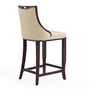 Cream and walnut beech wood bar stool by Manhattan Comfort additional picture 4