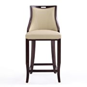 Cream and walnut beech wood bar stool by Manhattan Comfort additional picture 6