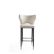 Cream, black and gold wooden barstool by Manhattan Comfort additional picture 5