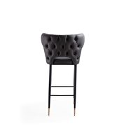 Gray, black and gold wooden barstool by Manhattan Comfort additional picture 2